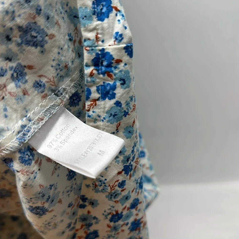 Tuckernuck Royal Shirt Dress Collared Bluebell Floral Ditsy Calico Blue Medium